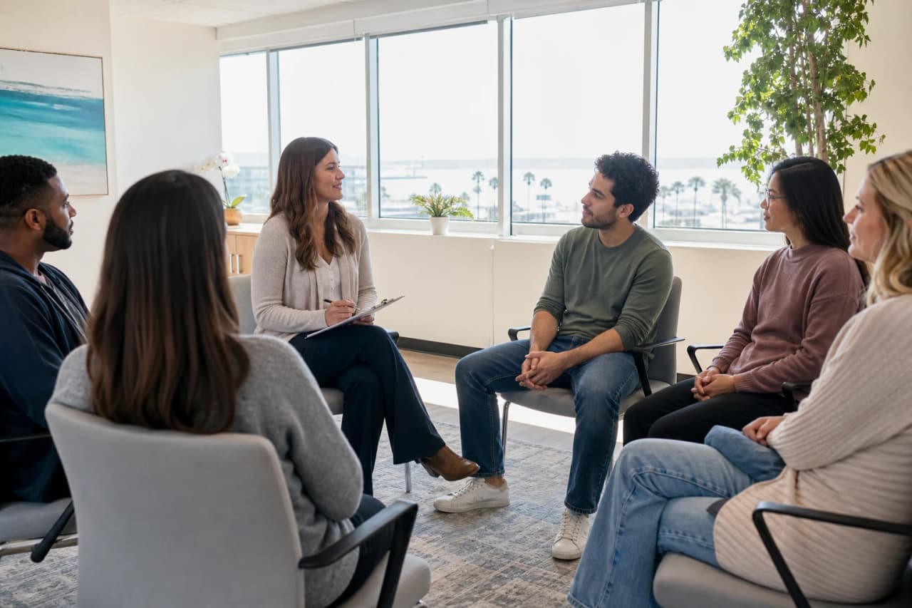 Partial hospitalization program therapy session in San Diego